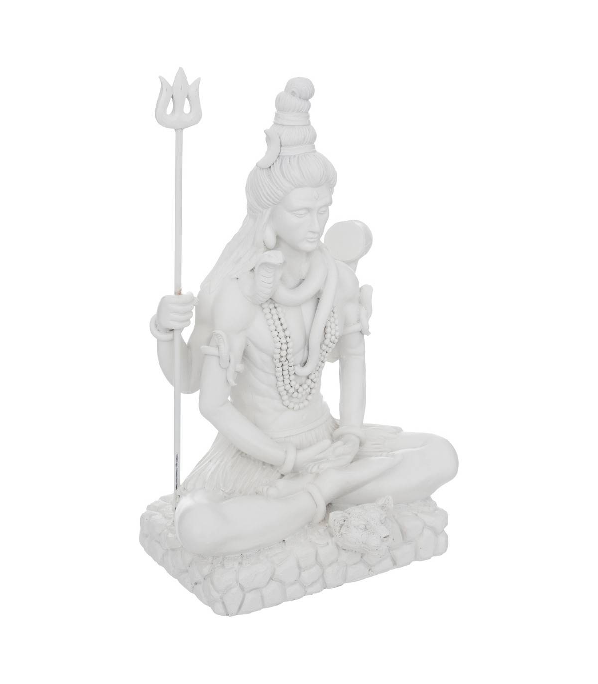Objet déco Statue Shiva en résine Blanche H 28 cm - Imagen 1