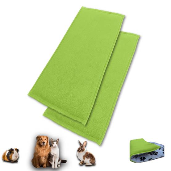 Lot de 2 - Tapis pour Cochon d'inde et Lapin en Polaire 120 x 60 cm - Polaire Absorbant, Lavable en Machine, Economique - Neo Solvo - Image 1