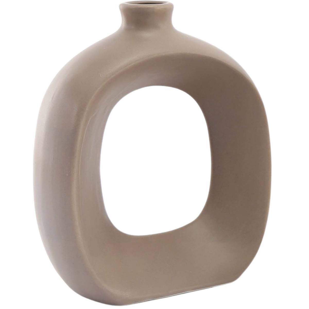 Sil - Vase en grès Oval 16 cm - Imagen 1