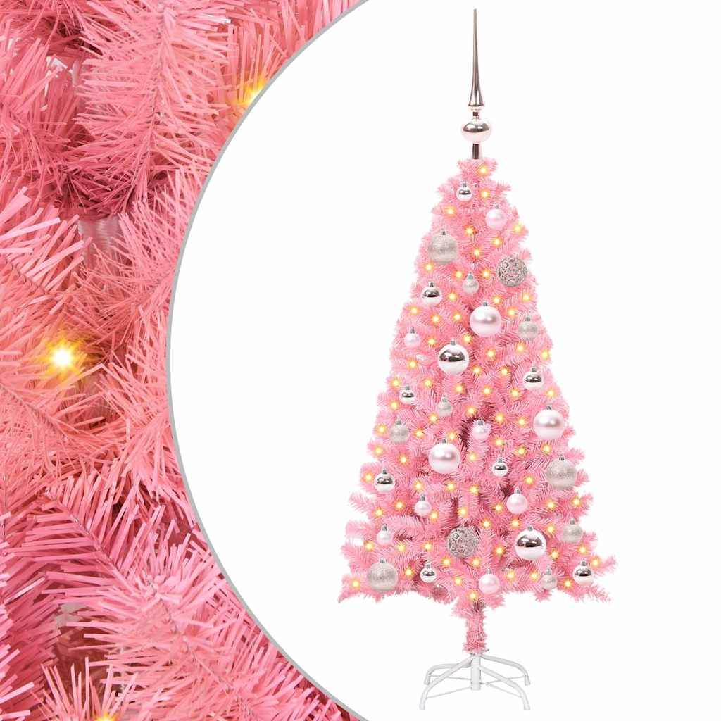 Vidaxl - Sapin de Noël Rose 120 cm PVC vidaXL 3396409 - Image 2