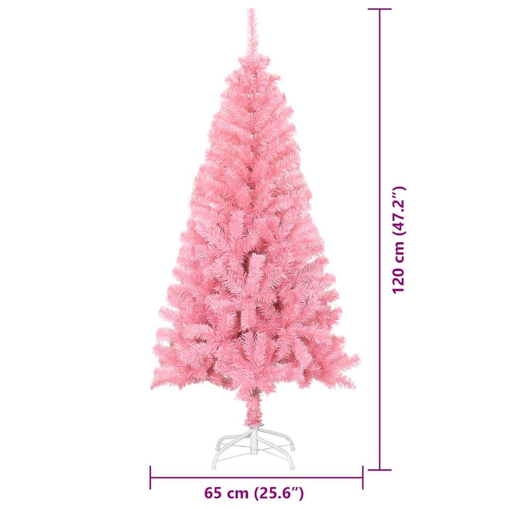 Vidaxl - Sapin de Noël Rose 120 cm PVC vidaXL 3396409 - Image 3