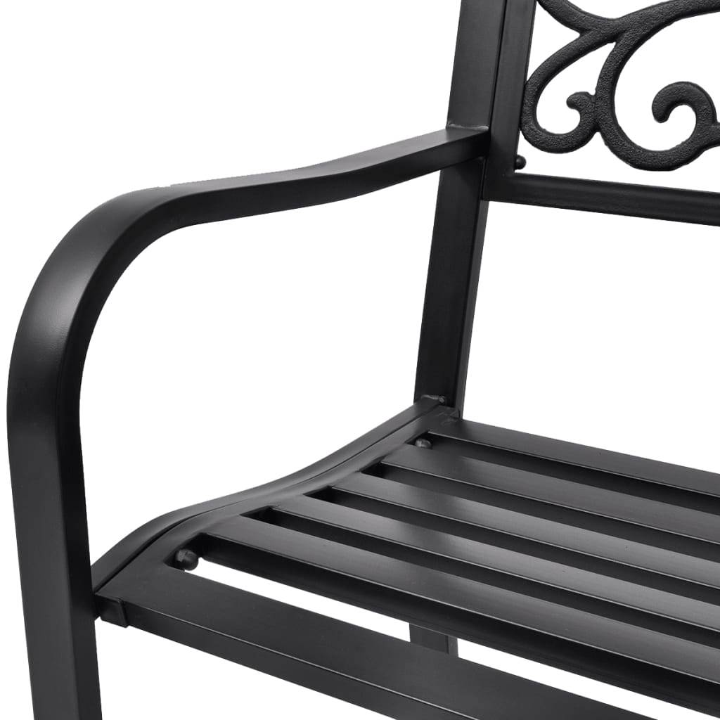 Vidaxl - banc de jardin 127 cm fonte noir vidaXL 42168 - Imagen 5