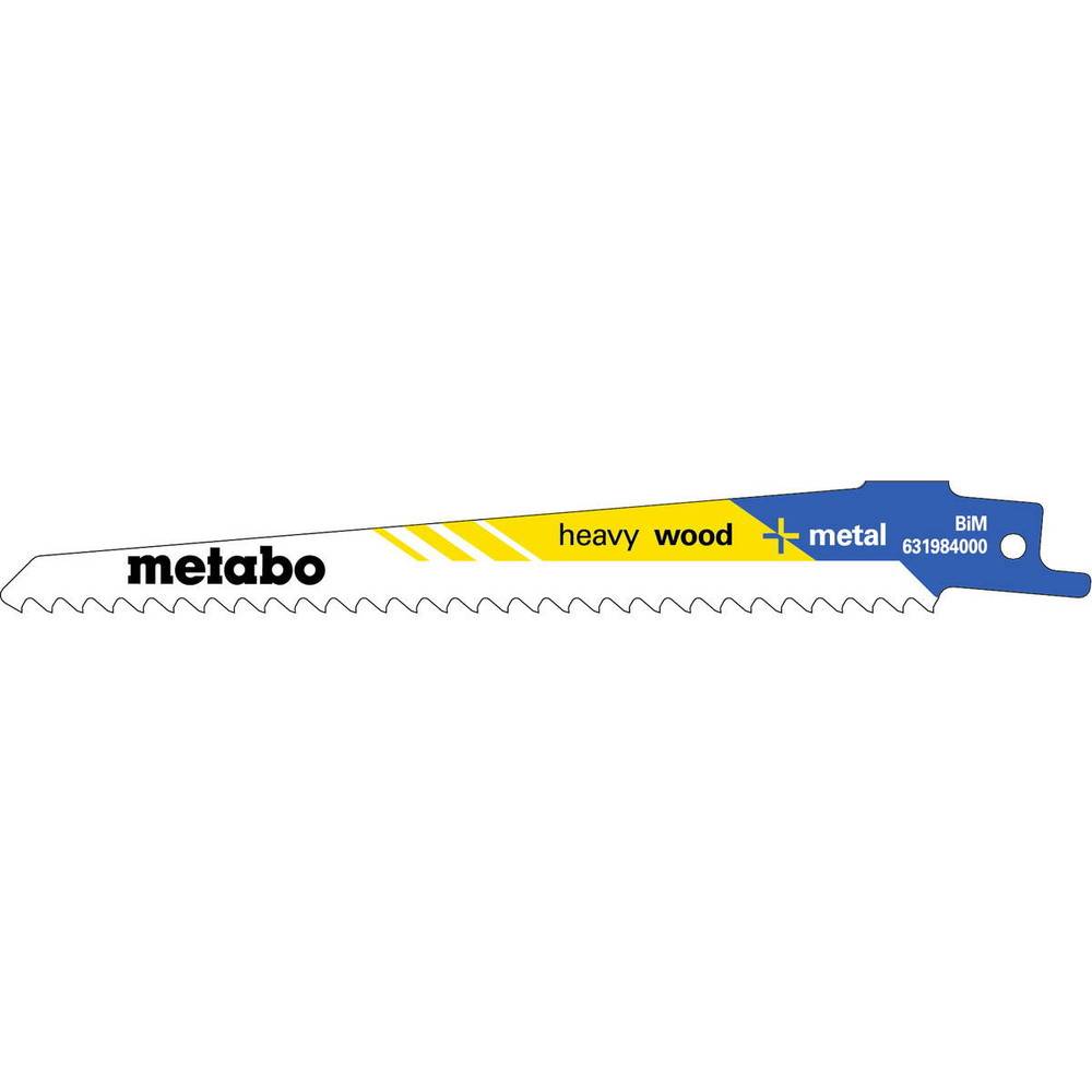 Metabo - 100 lames de scie sabre « heavy wood + metal » BiM - 150 x 1,25 mm