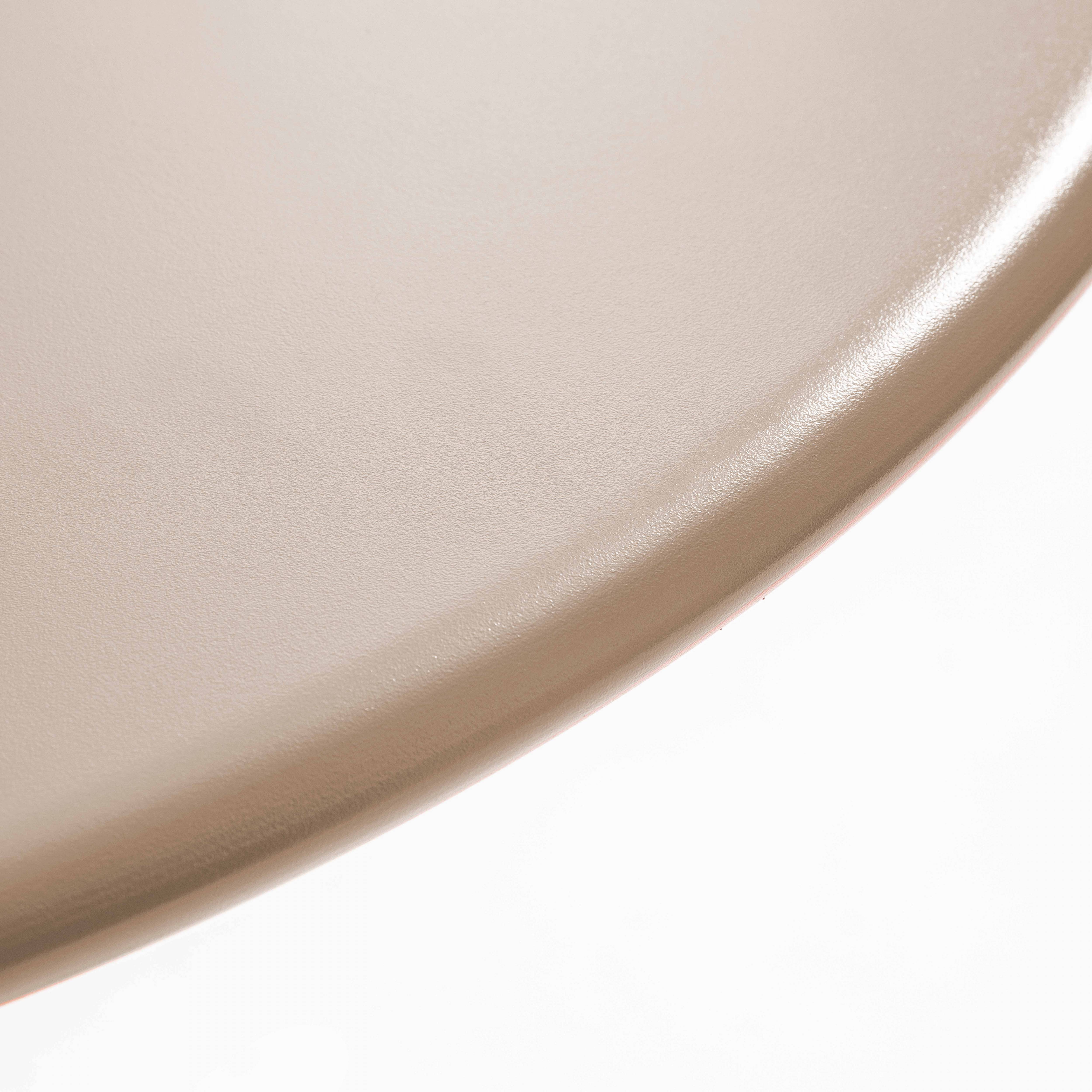 Oviala - Ensemble table de jardin ronde et 6 fauteuils acier taupe Palavas - Oviala - Imagen 6