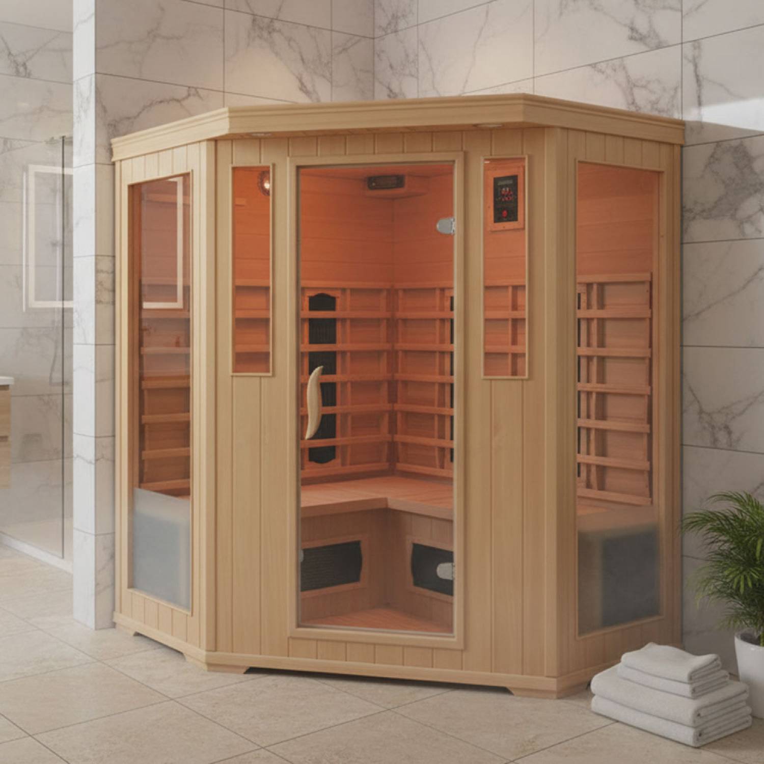 Concept Usine - Cabine de sauna luxe infrarouge 3-4 places NARVIK - Image 4