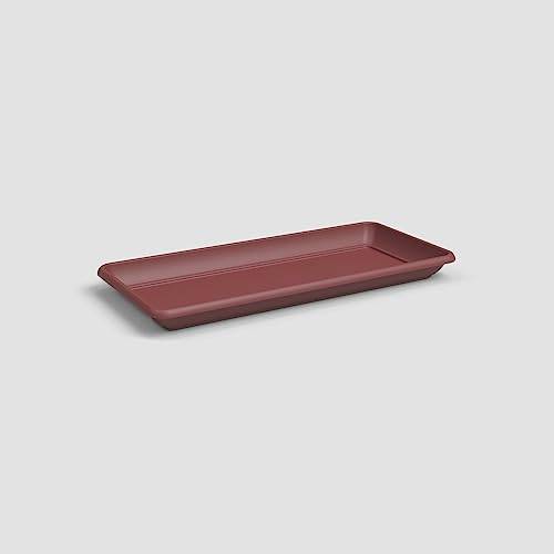 Artevasi - Soucoupe rectangulaire plastique rouge foncé 80 cm - ARTEVASI
