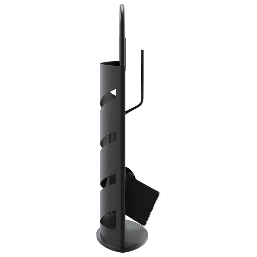 Set Serviteur de Cheminée Acier 5 Pièces pour Foyer Entretien du Feu 66 cm Noir - ComfortXL Outdoor Living - Image 5