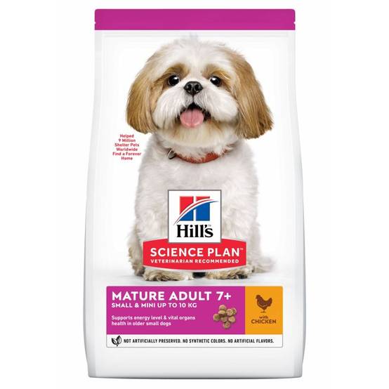 CROQUETTES CHIEN SCIENCE PLAN ADULT MATURE 7+ SMALL & MINI POULET - HILL'S 6 kg - Image 1