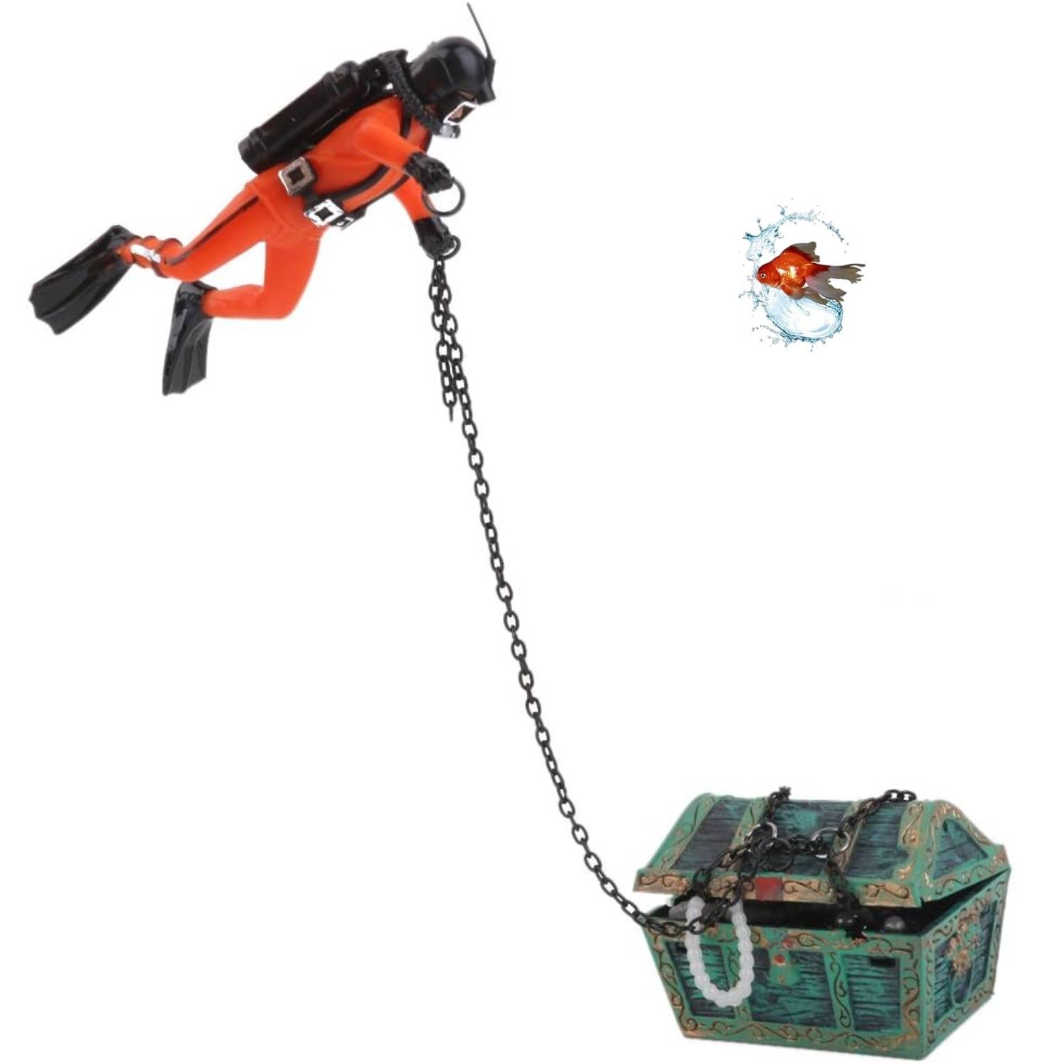 Plongeur Chasseur de Trésor pour Aquarium DtopbuyAge - Image 1