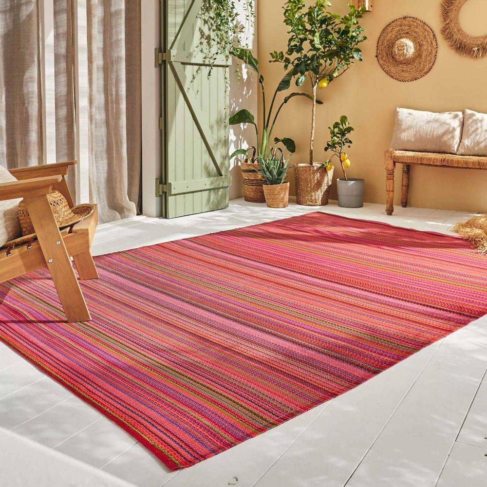 Jardindeco - Tapis extérieur en polypropylène Spargi 1746 violet 150 x 220 cm - Imagen 2
