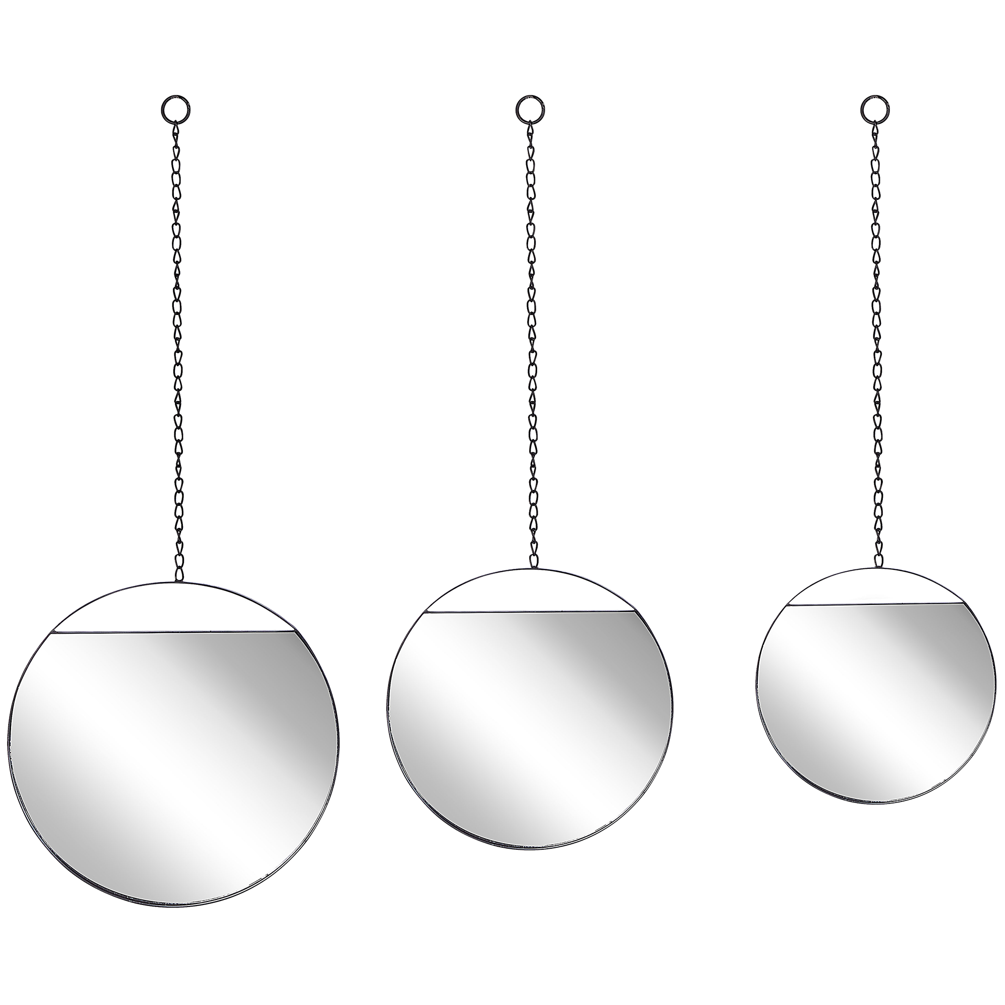 Beliani - Miroir Métal Noir ODOS - 24x1x69- Beliani - Image 2