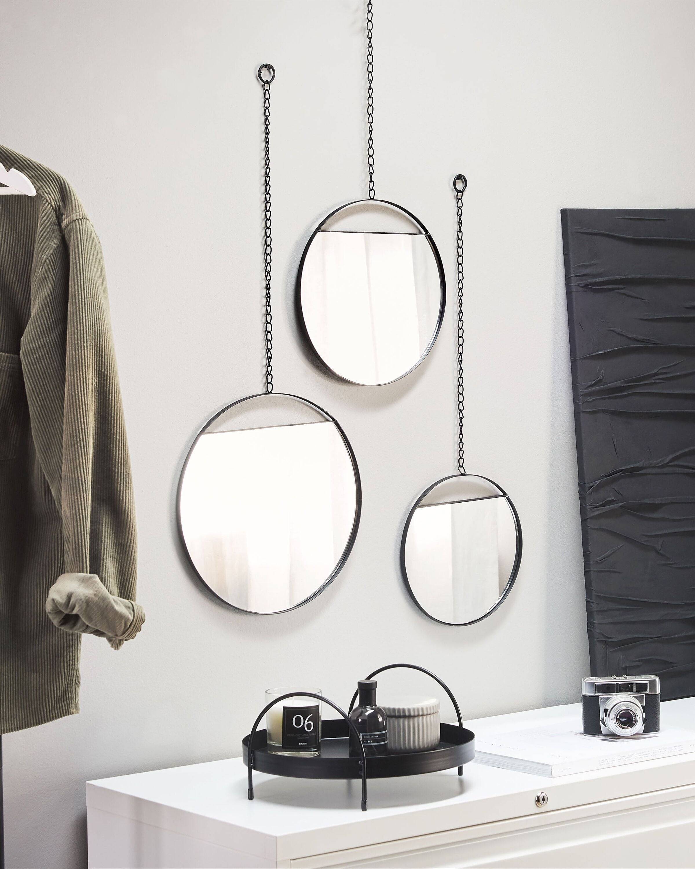 Beliani - Miroir Métal Noir ODOS - 24x1x69- Beliani - Image 1