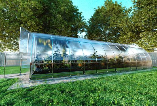 Serre KLASIKA TUBE 3 x 8 m (24 m²), 4 mm avec revêtement en polycarbonate - Image 2