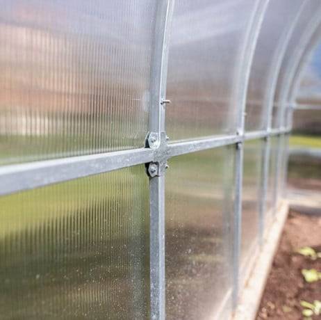 Serre KLASIKA TUBE 3 x 8 m (24 m²), 4 mm avec revêtement en polycarbonate - Image 5