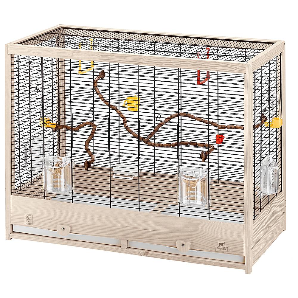 Ferplast - Ferplast Cage pour Oiseaux en bois FSC GIULIETTA 6, Canaris, Perruches et Oiseaux exotiques, Accessoires inclus - Imagen 1