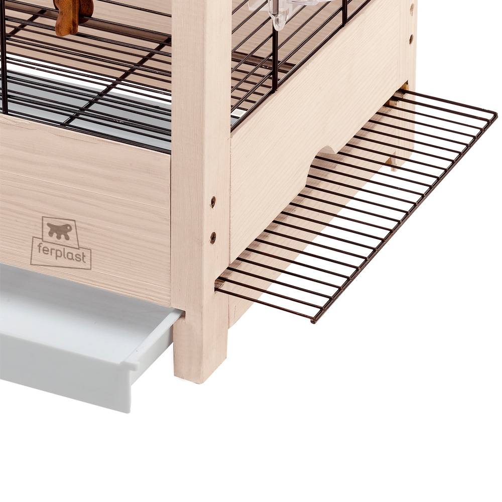 Ferplast - Ferplast Cage pour Oiseaux en bois FSC GIULIETTA 6, Canaris, Perruches et Oiseaux exotiques, Accessoires inclus - Imagen 4