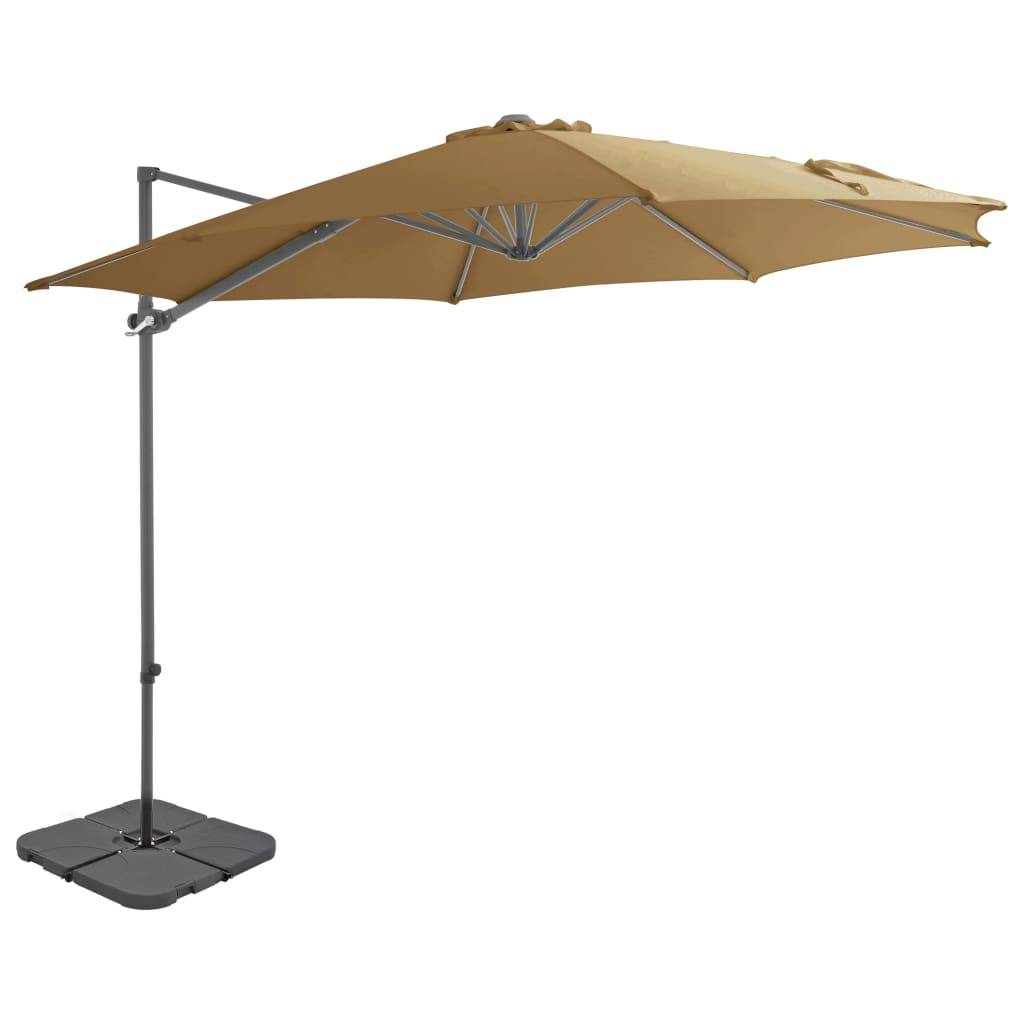 Helloshop26 - Parasol avec base portable 3 x 3 m taupe - Imagen 1