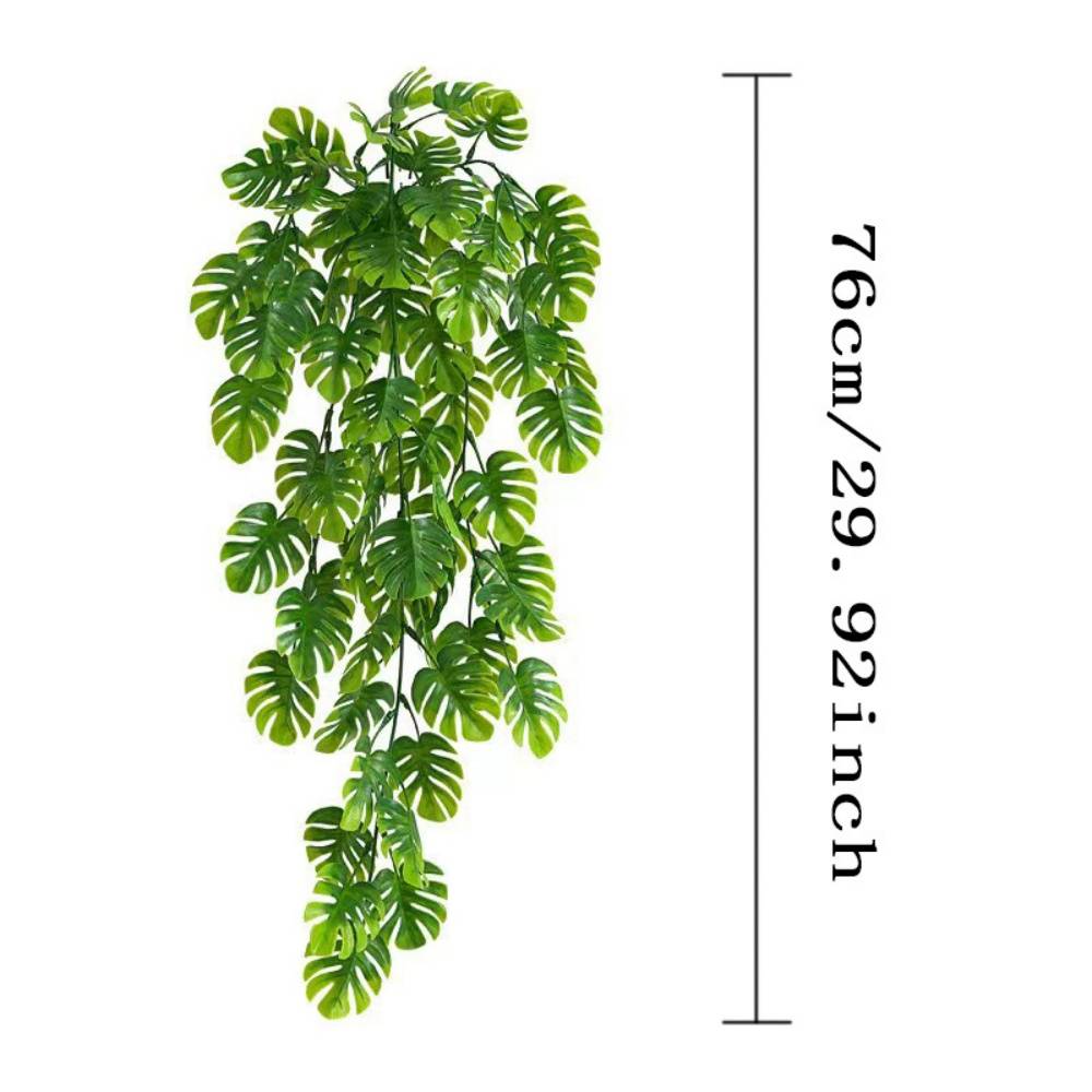 Décoration murale avec feuilles de monstera en simulation Vert clair - MCBOSON - Imagen 2