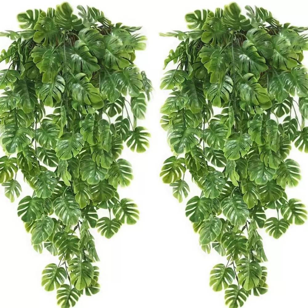 Décoration murale avec feuilles de monstera en simulation Vert clair - MCBOSON - Imagen 1