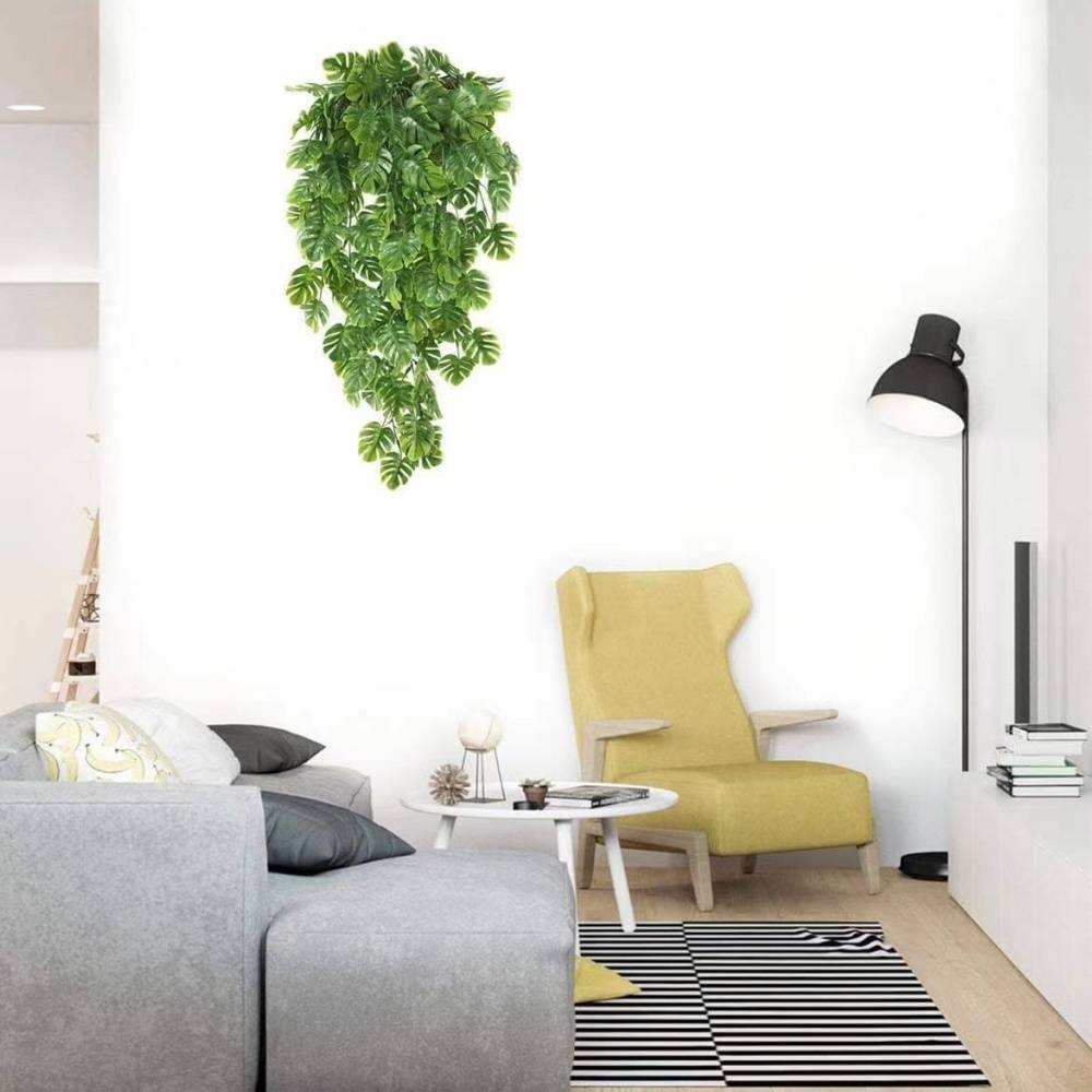 Décoration murale avec feuilles de monstera en simulation Vert clair - MCBOSON - Imagen 8
