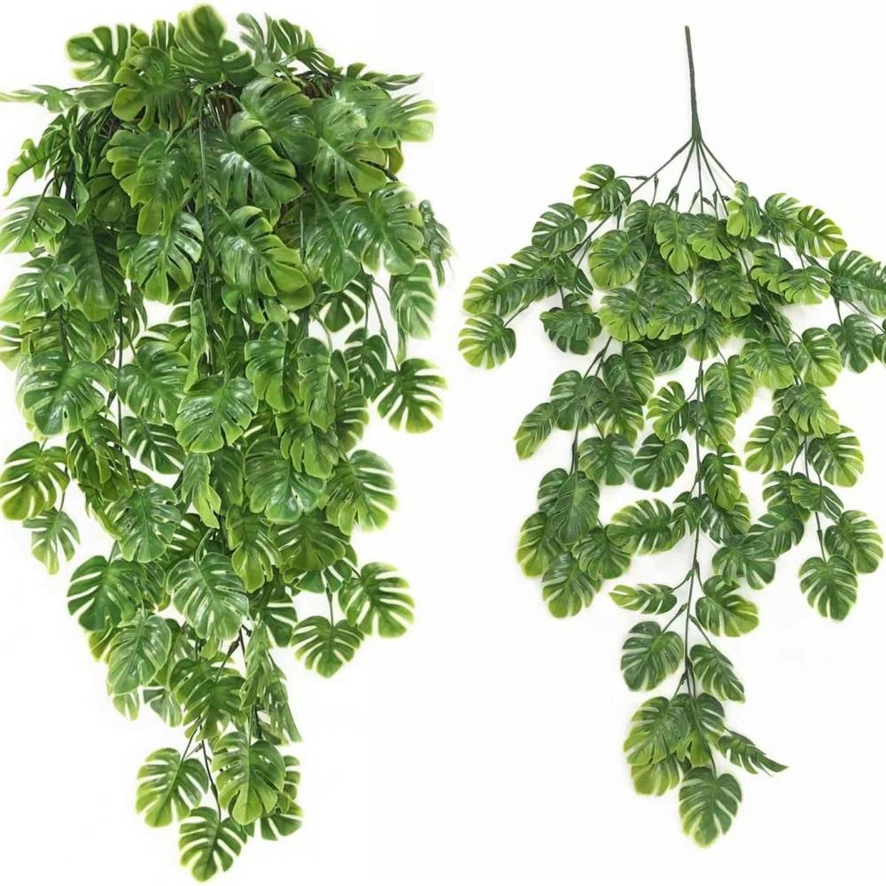 Décoration murale avec feuilles de monstera en simulation Vert clair - MCBOSON - Imagen 7