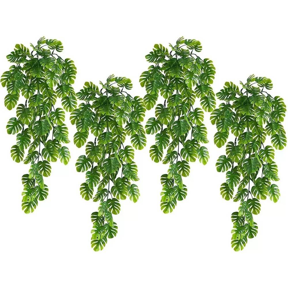 Décoration murale avec feuilles de monstera en simulation Vert clair - MCBOSON - Imagen 3