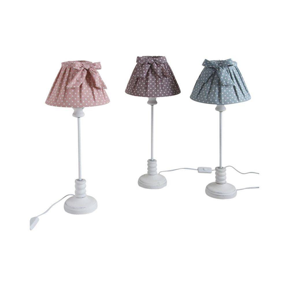 Aubry Gaspard - Lampe en bois et coton à pois - Imagen 2