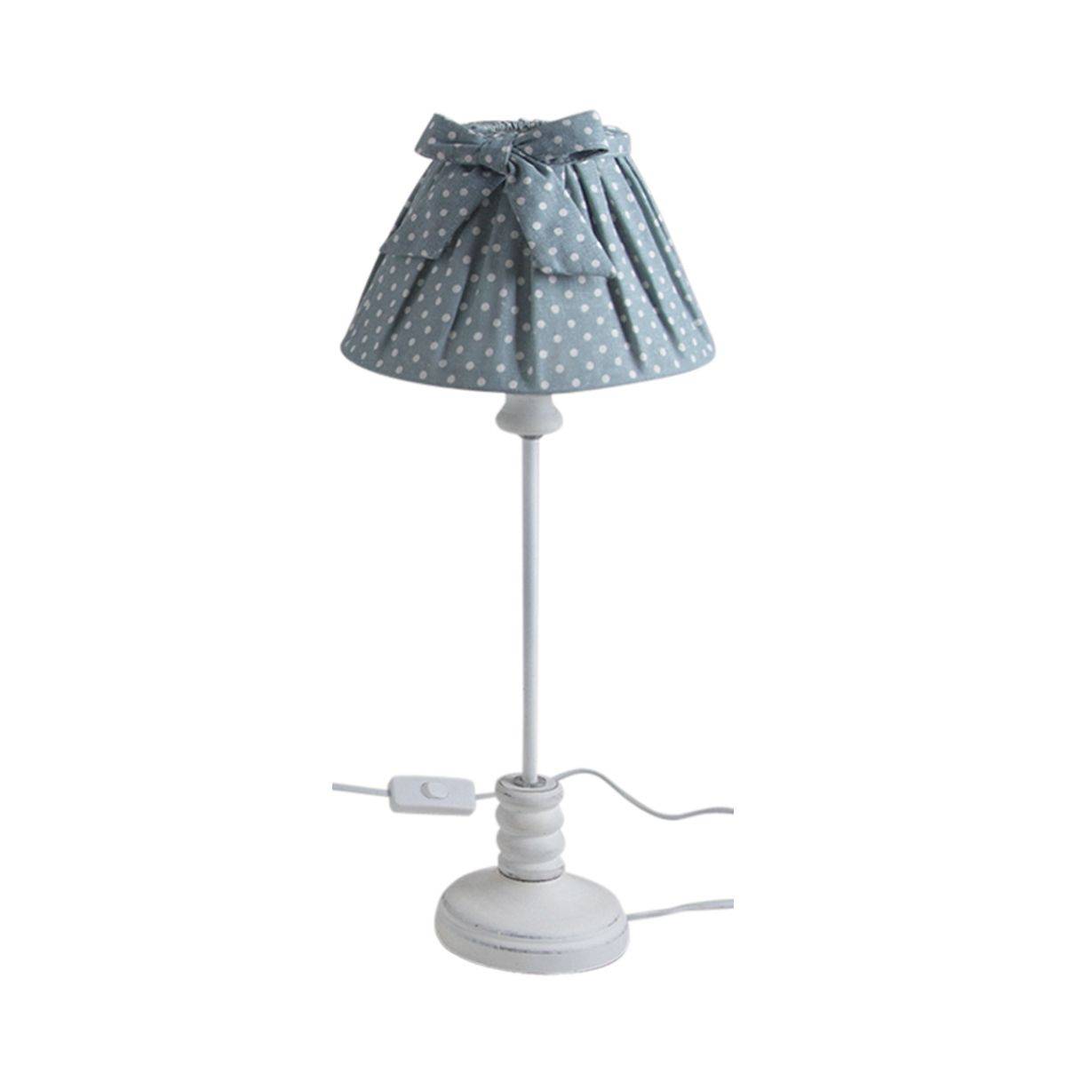 Aubry Gaspard - Lampe en bois et coton à pois - Imagen 1