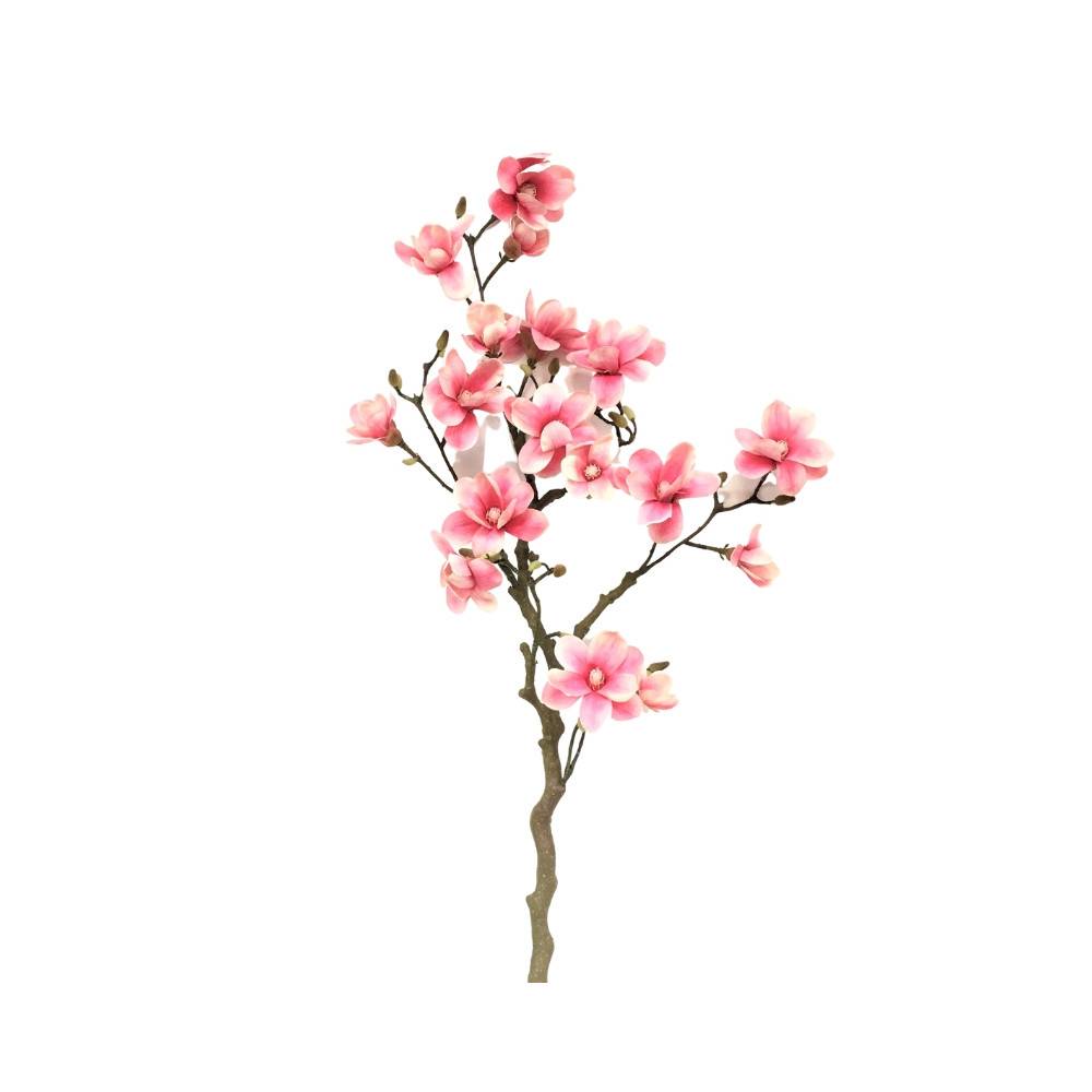 ~Fleur artificielle magnolia haut de gamme cimetière tissu rose 120 cm Chemin de campagne