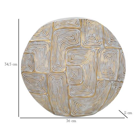 Vase Design en Résine "Elips" 36cm Or - Image 7
