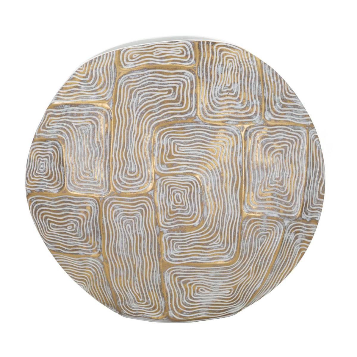 Vase Design en Résine "Elips" 36cm Or - Image 1