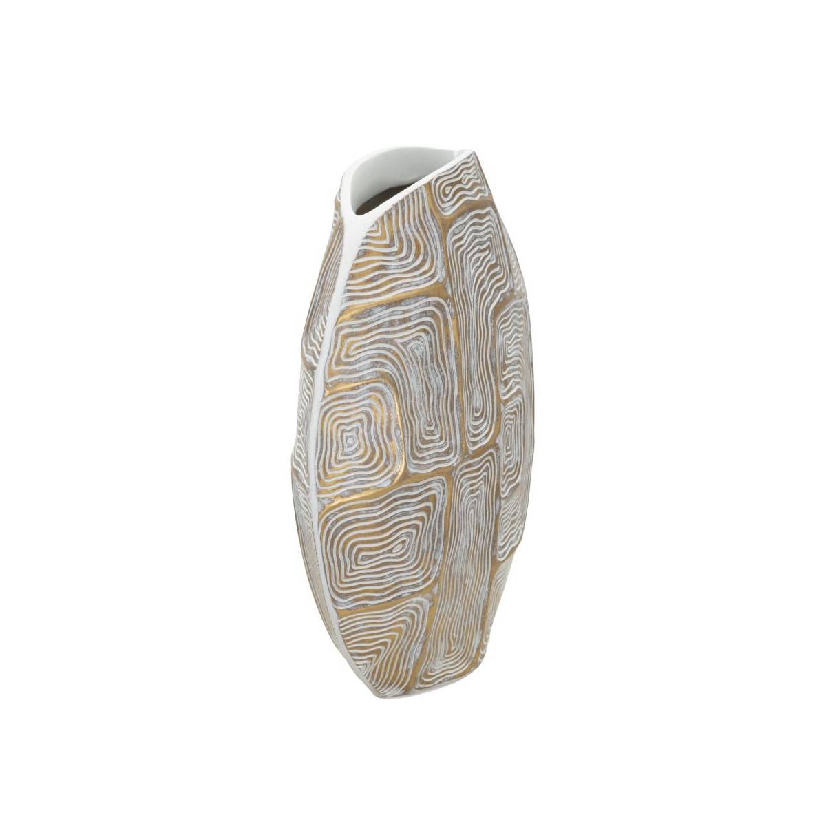 Vase Design en Résine "Elips" 36cm Or - Image 4