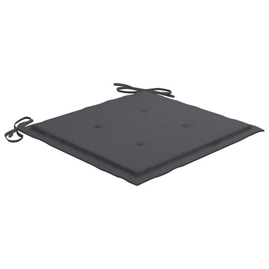 Chaises de jardin empilables Bois de teck solide Anthracite 60 x 57.5 x 90 cm - PANGIVO - Image 10