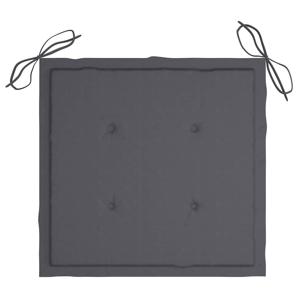 Chaises de jardin empilables Bois de teck solide Anthracite 60 x 57.5 x 90 cm - PANGIVO - Image 8