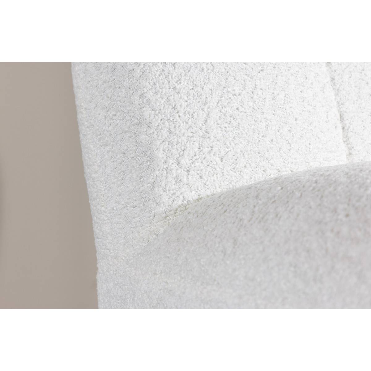 Paris Prix - Fauteuil Design en Tissu Bouclette "Mahla" 82cm Blanc - Image 9