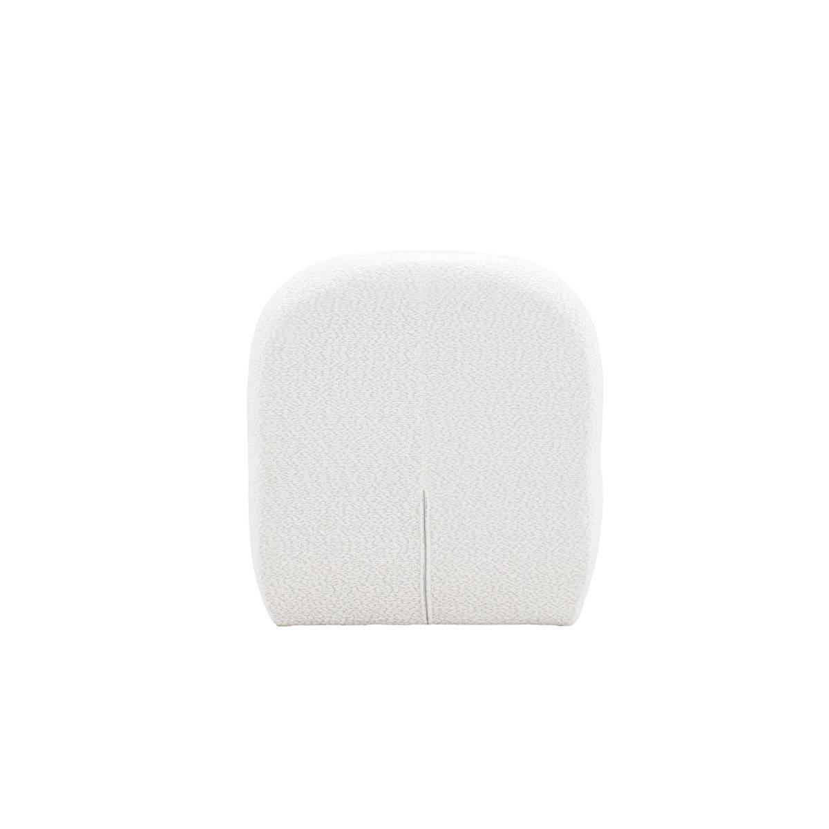 Paris Prix - Fauteuil Design en Tissu Bouclette "Mahla" 82cm Blanc - Image 6