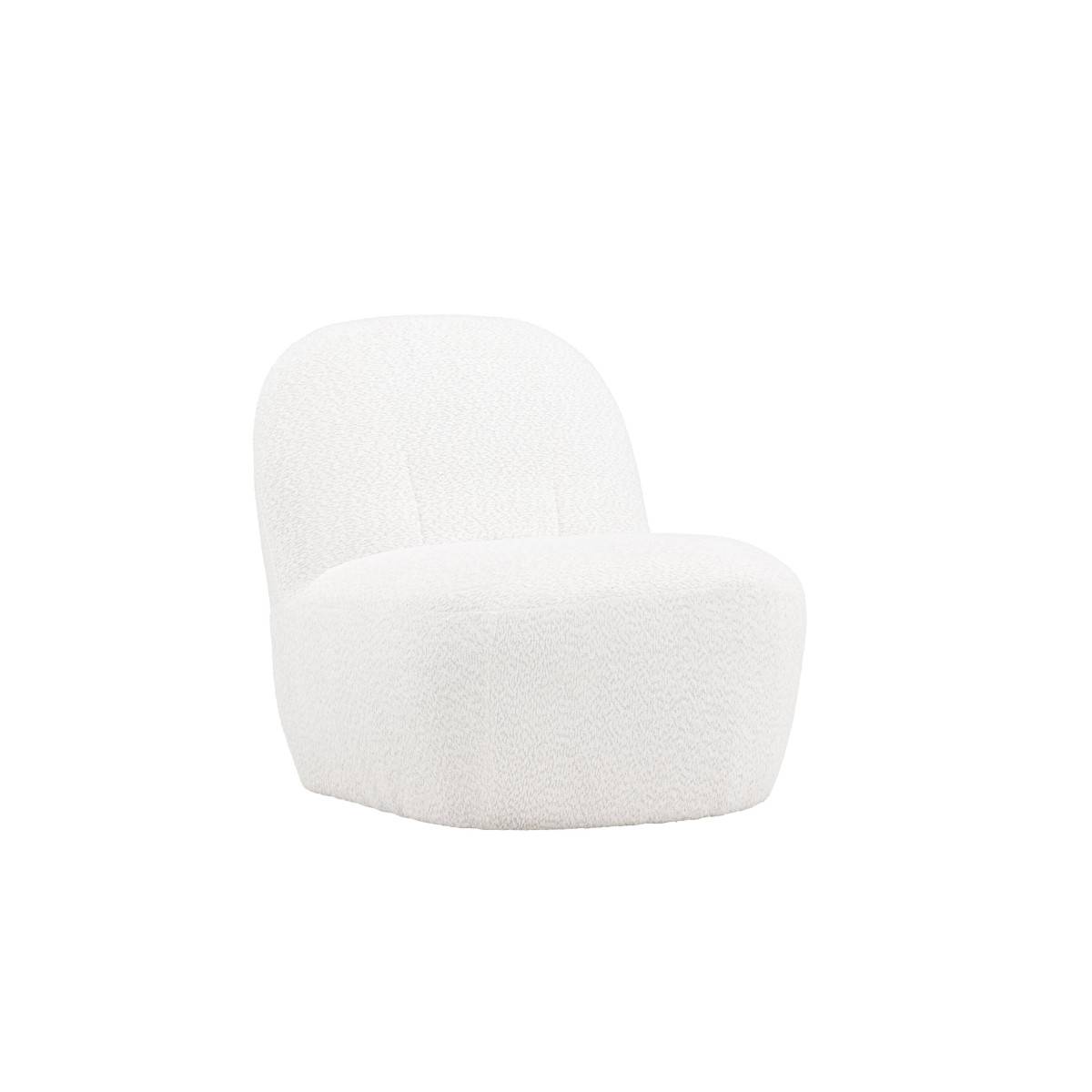 Paris Prix - Fauteuil Design en Tissu Bouclette "Mahla" 82cm Blanc - Image 5