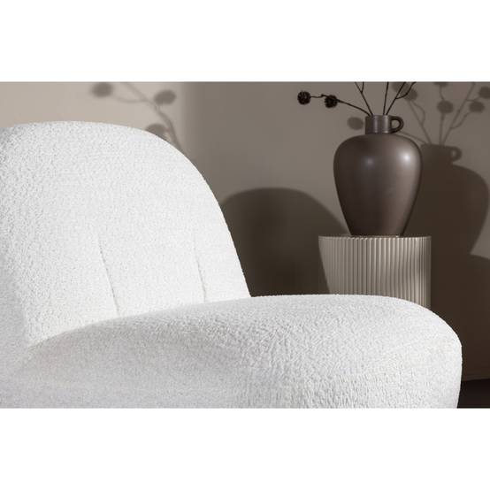 Paris Prix - Fauteuil Design en Tissu Bouclette "Mahla" 82cm Blanc - Image 8