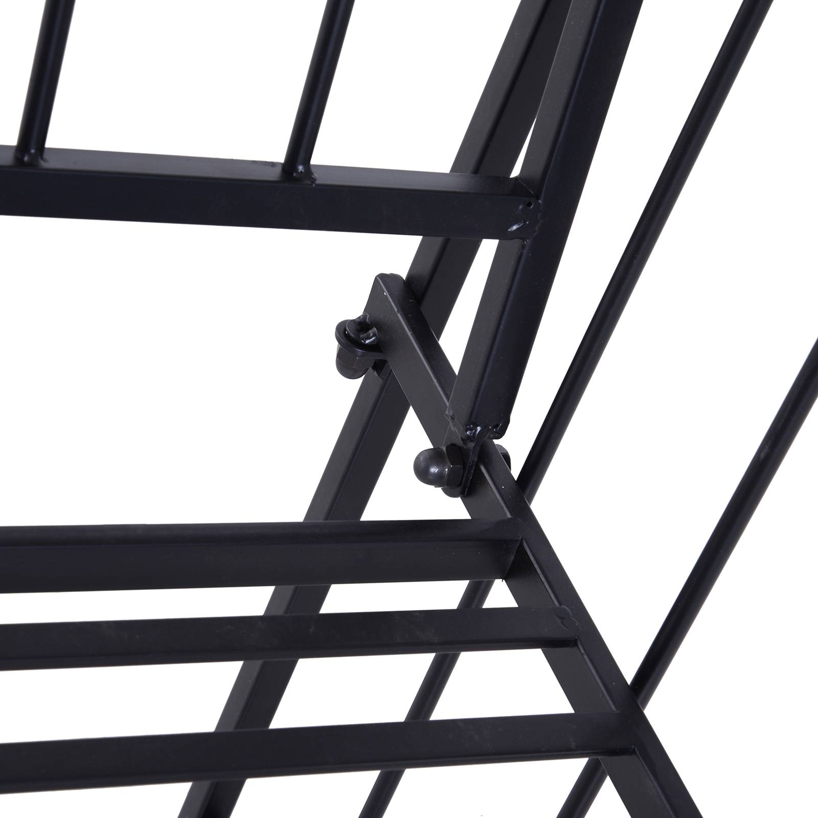 Outsunny - Arche à rosiers banc de jardin 2 places 2 en 1 dim. 115L x 59l x 203H cm métal époxy noir - Outsunny - Imagen 9