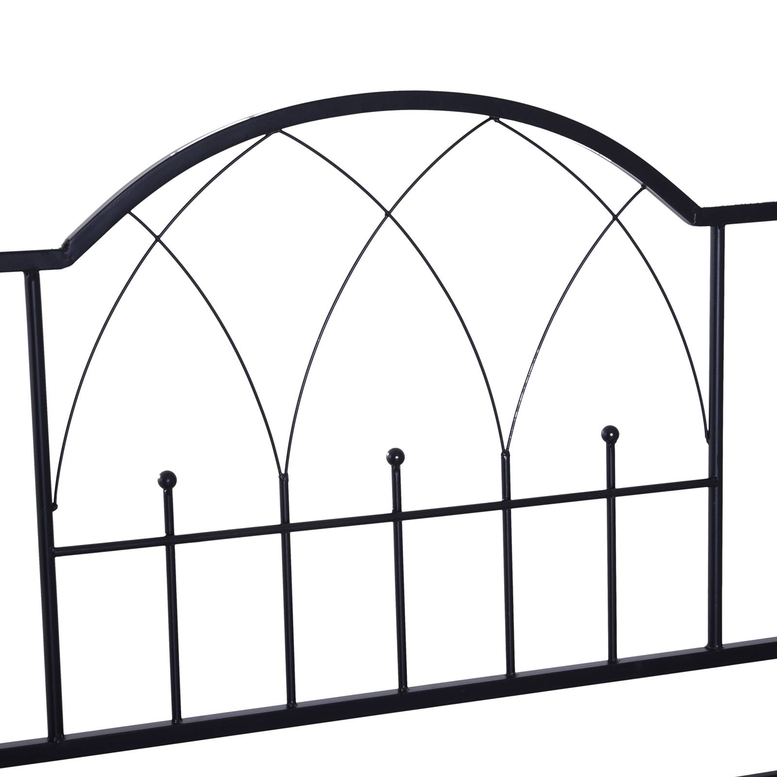 Outsunny - Arche à rosiers banc de jardin 2 places 2 en 1 dim. 115L x 59l x 203H cm métal époxy noir - Outsunny - Imagen 6