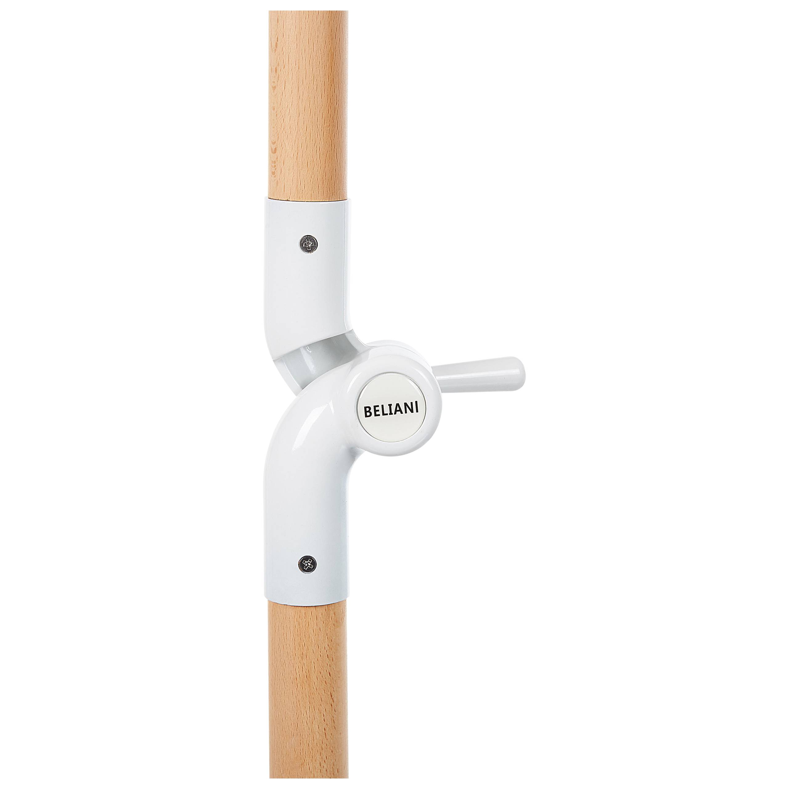Beliani - Parasol droit Tissu Noir/blanc MONDELLO - Beliani - Imagen 6