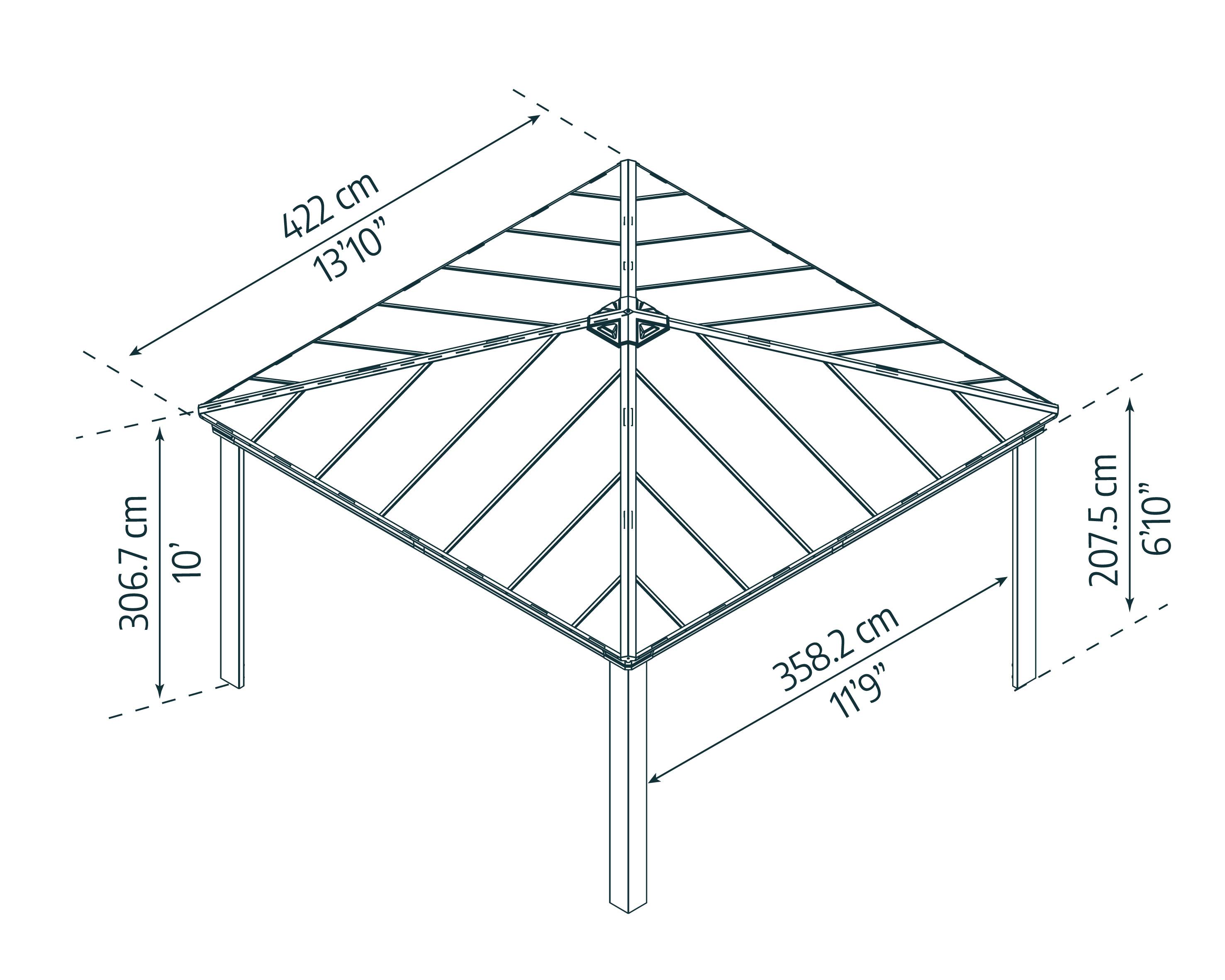 Canopia - CARPORT DOUBLE COLORADO 4,3x4,3 Gris - Imagen 7