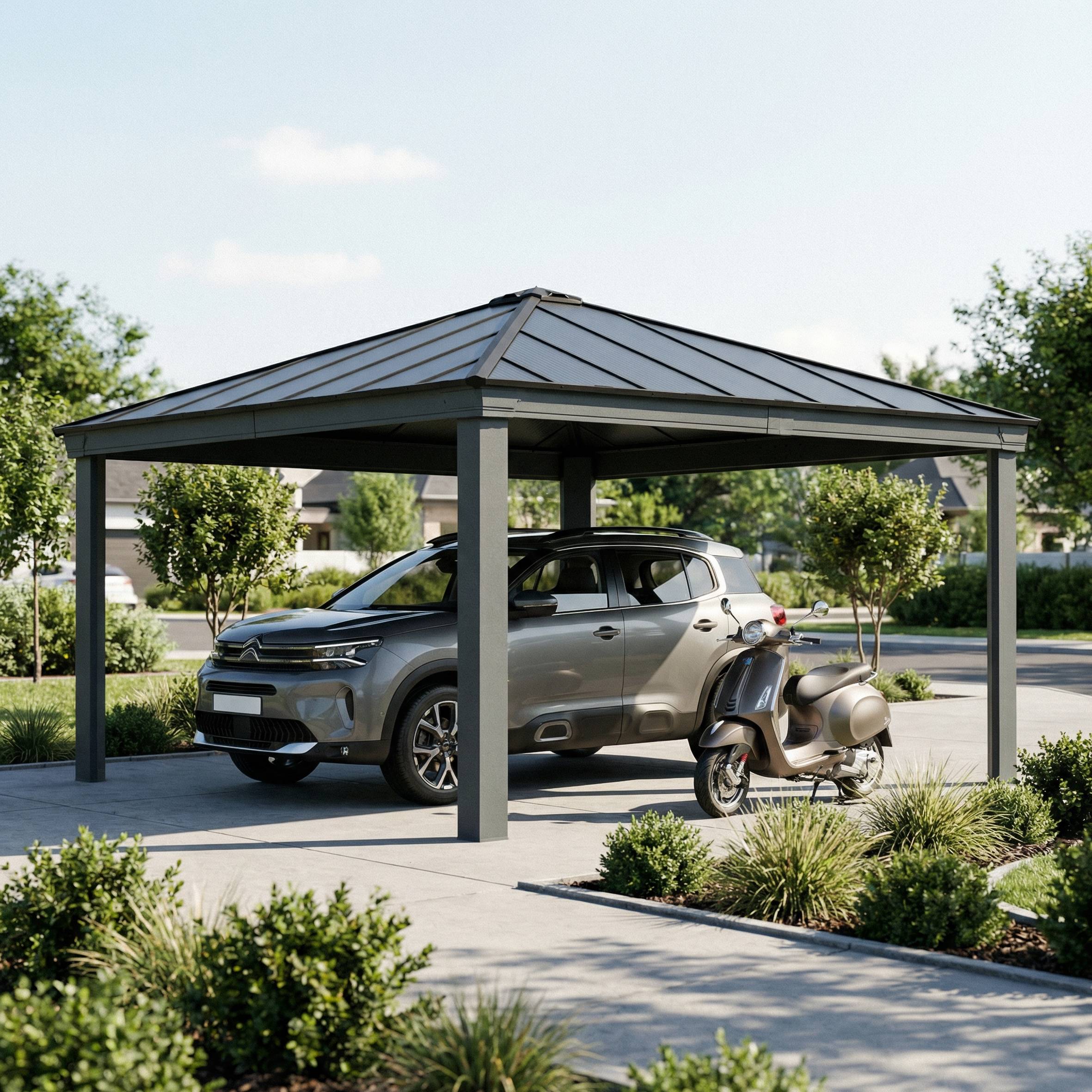 Canopia - CARPORT DOUBLE COLORADO 4,3x4,3 Gris - Imagen 2