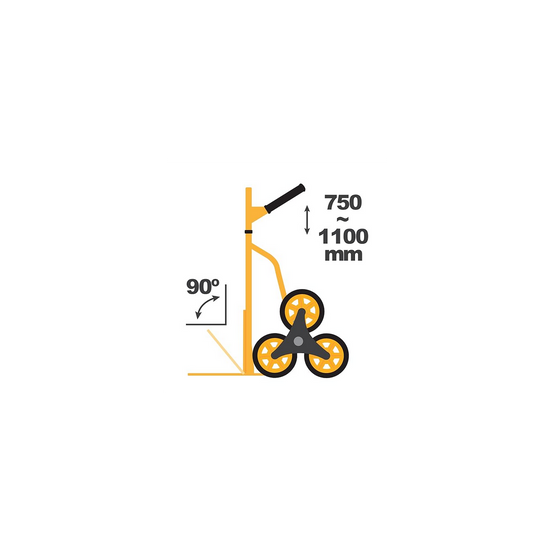 Chariot de manutention 2x3 Roues pivotantes Diable pliable Charge 150kg VITO - Image 6