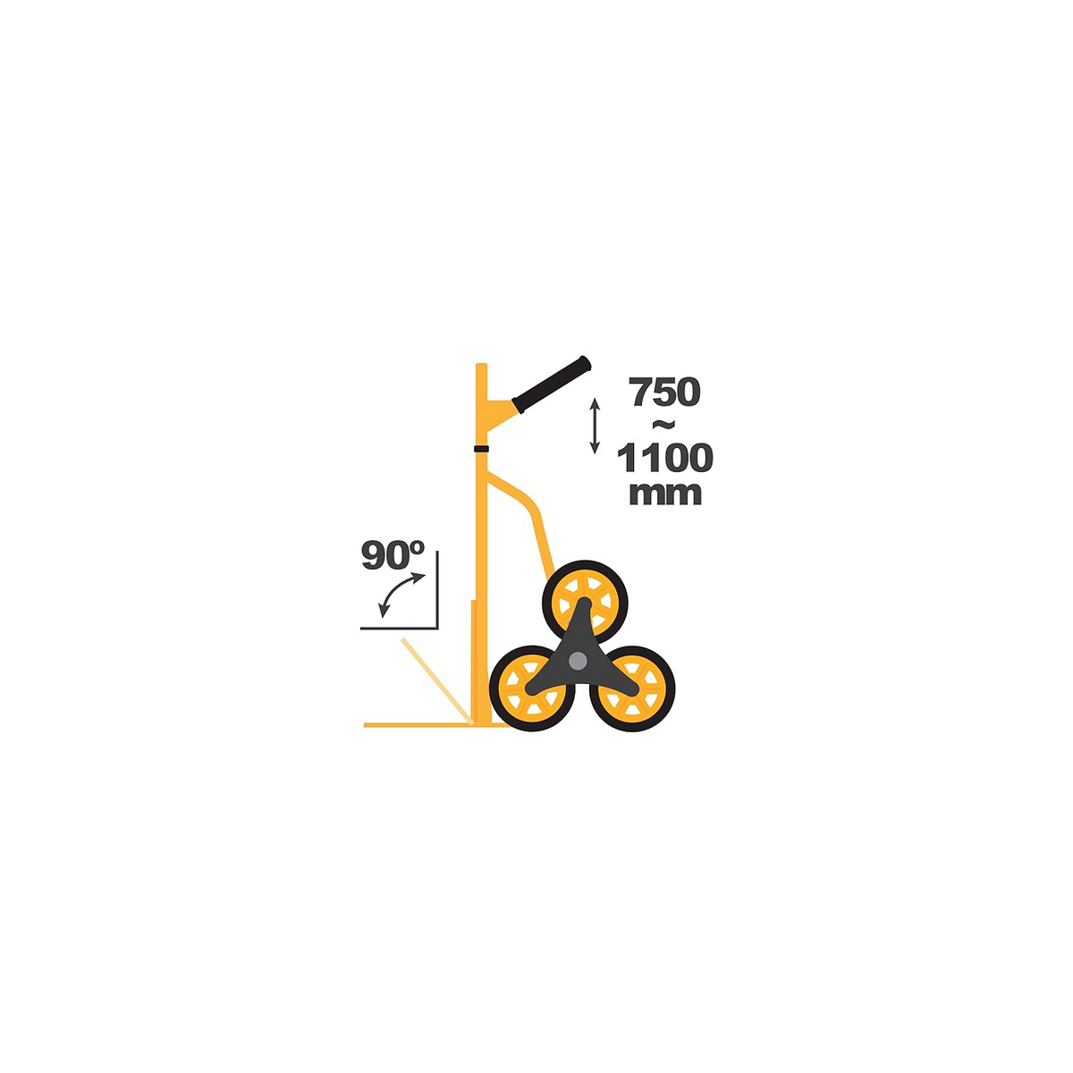 Chariot de manutention 2x3 Roues pivotantes Diable pliable Charge 150kg VITO - Image 6