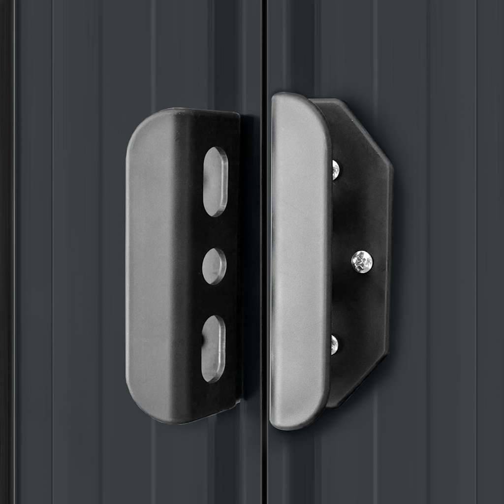 PANGIVO - Abri de jardin avec double porte coulissante - Acier galvanisé - Anthracite - Surface au sol 4,72m² - PANGIVO - Image 9