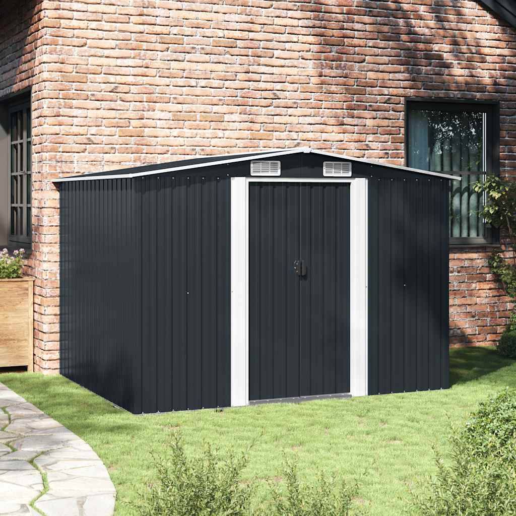PANGIVO - Abri de jardin avec double porte coulissante - Acier galvanisé - Anthracite - Surface au sol 4,72m² - PANGIVO - Image 3