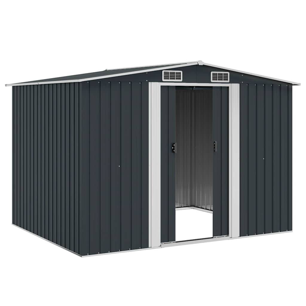 PANGIVO - Abri de jardin avec double porte coulissante - Acier galvanisé - Anthracite - Surface au sol 4,72m² - PANGIVO - Image 4