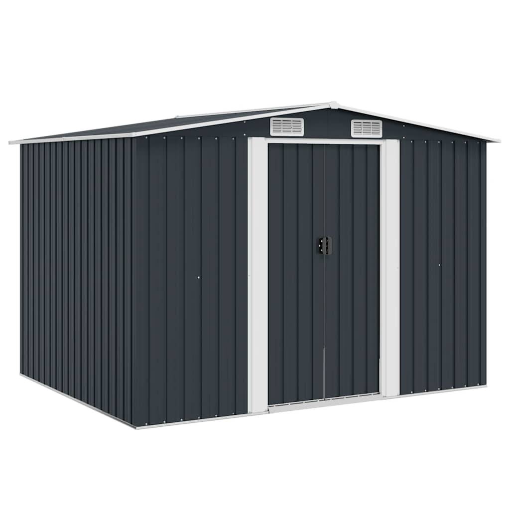 PANGIVO - Abri de jardin avec double porte coulissante - Acier galvanisé - Anthracite - Surface au sol 4,72m² - PANGIVO - Image 1