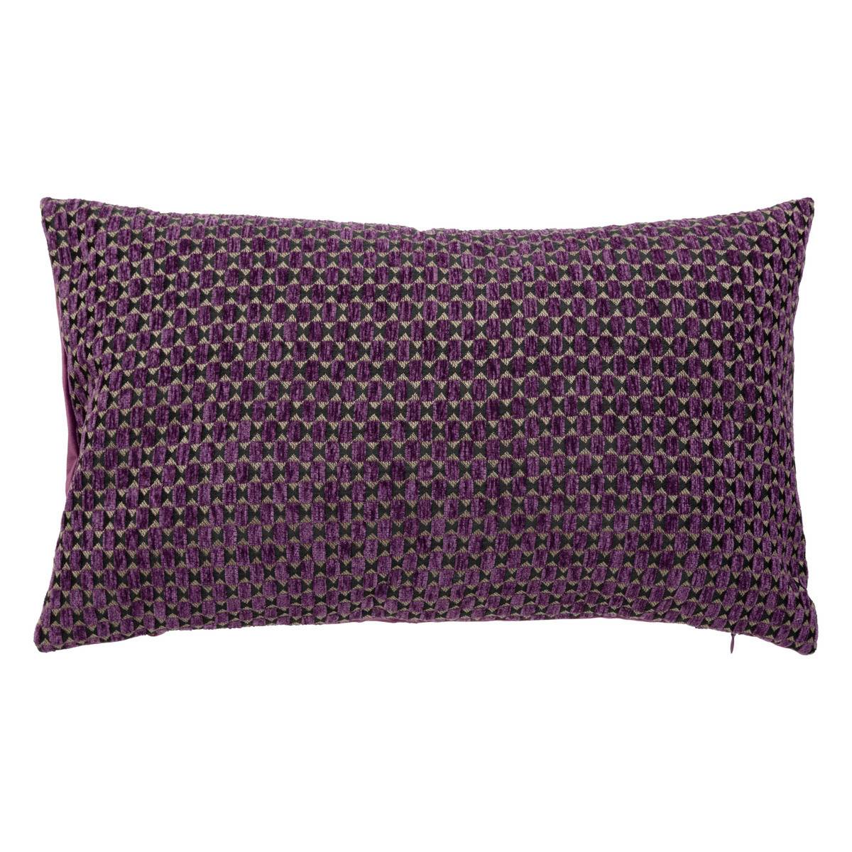 Atmosphera - Coussin décoratif jacquard chenille Violet 30 x 50 cm - Imagen 1